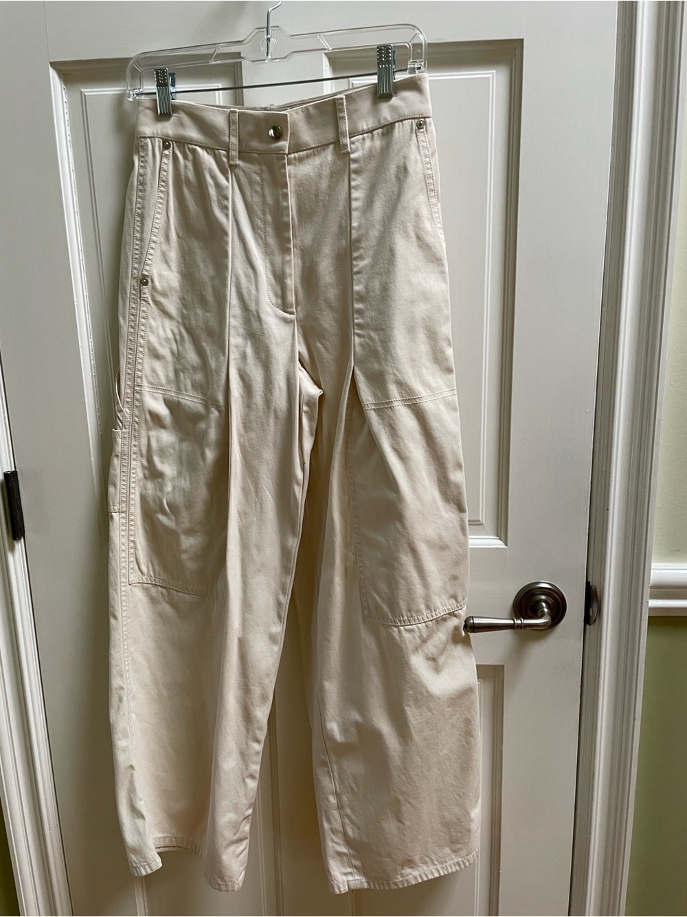 Helmut Lang Cream Baggy Utility Pants Size 4